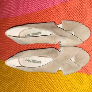 Suede platform heels